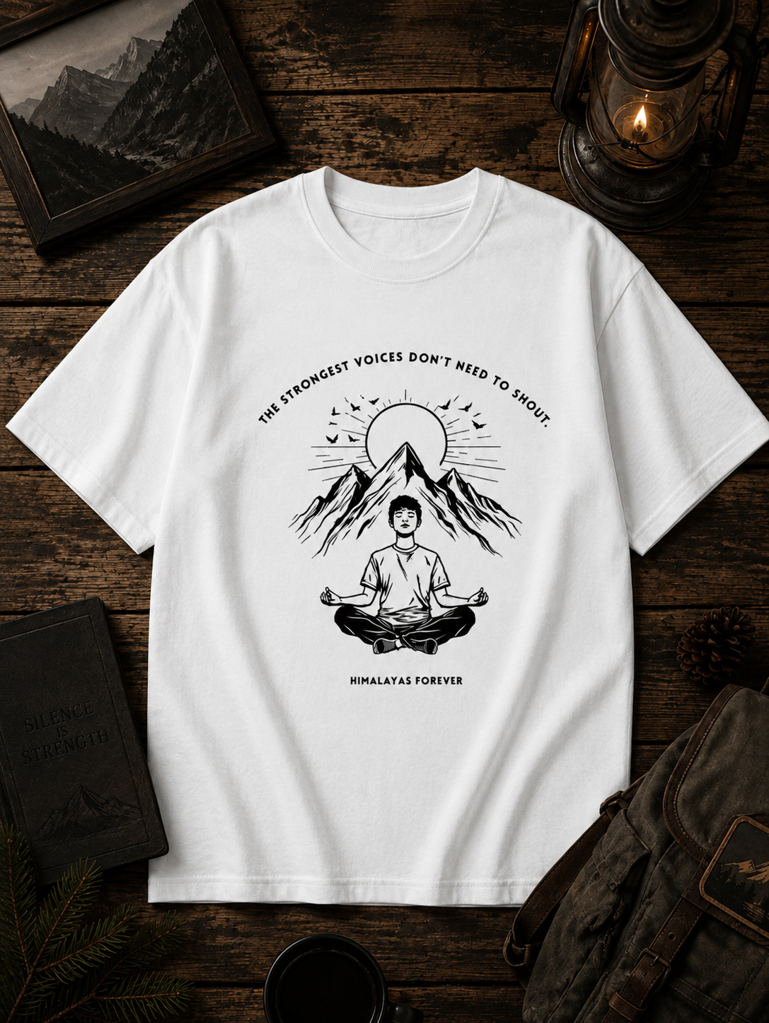 Himalayas Forever Printed Unisex Oversized Standard T-Shirt