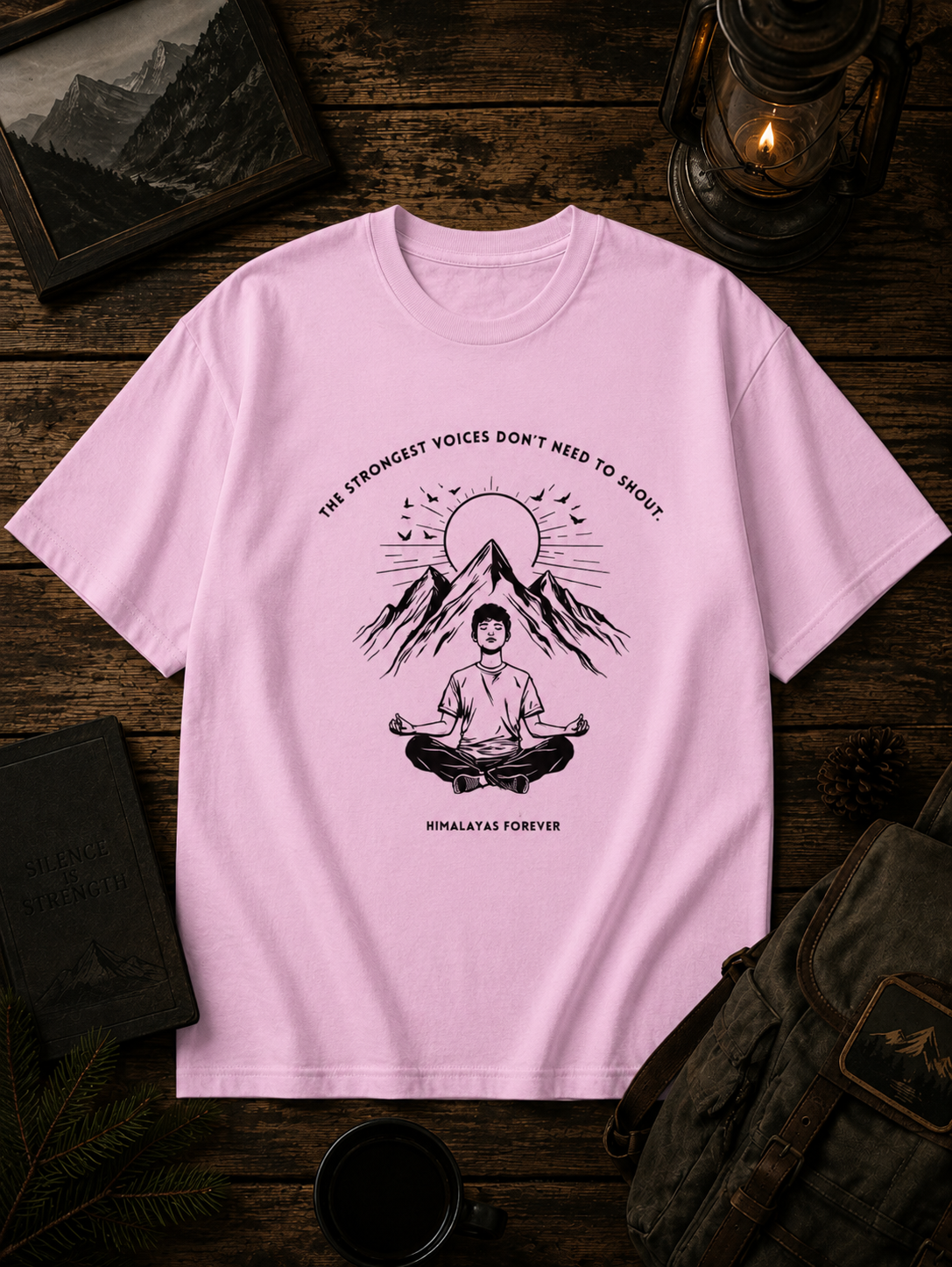 Himalayas Forever Printed Unisex Oversized Standard T-Shirt