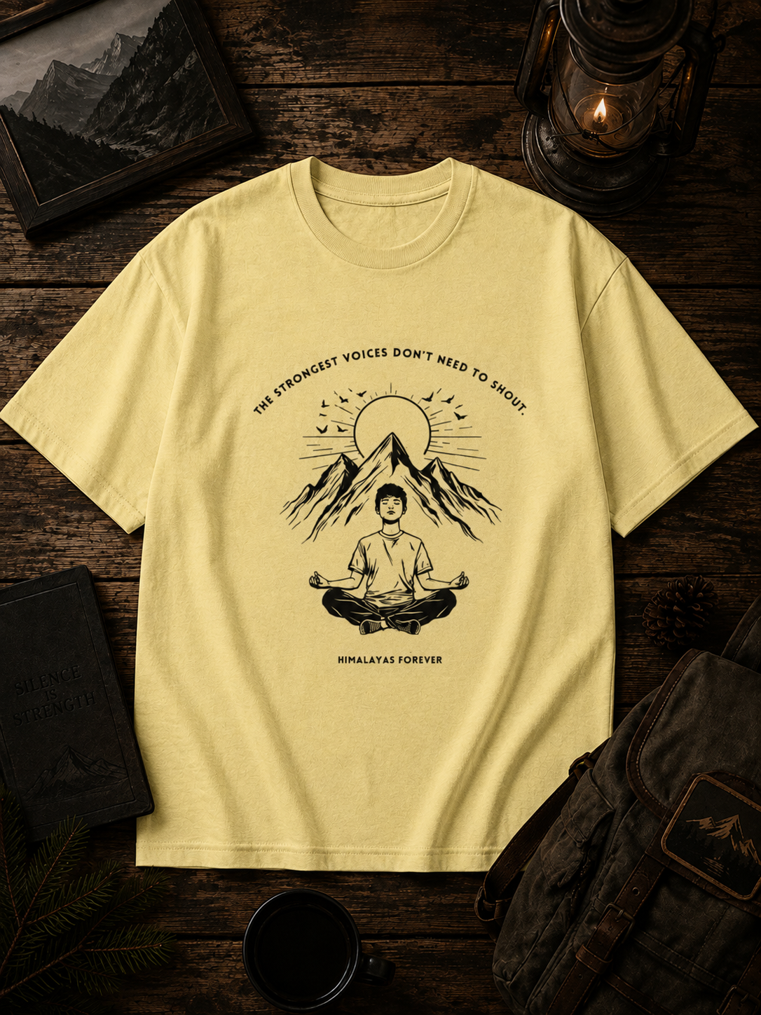 Himalayas Forever Printed Unisex Oversized Standard T-Shirt