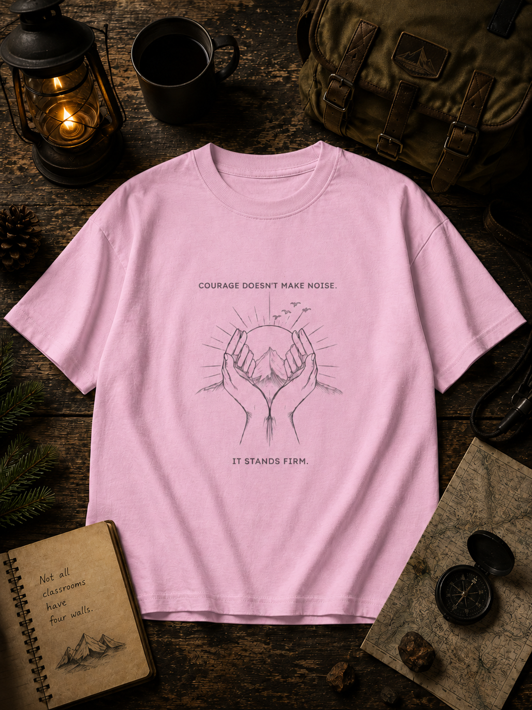 Courage doesn't make noise Printed Unisex Oversized Standard T-Shirt