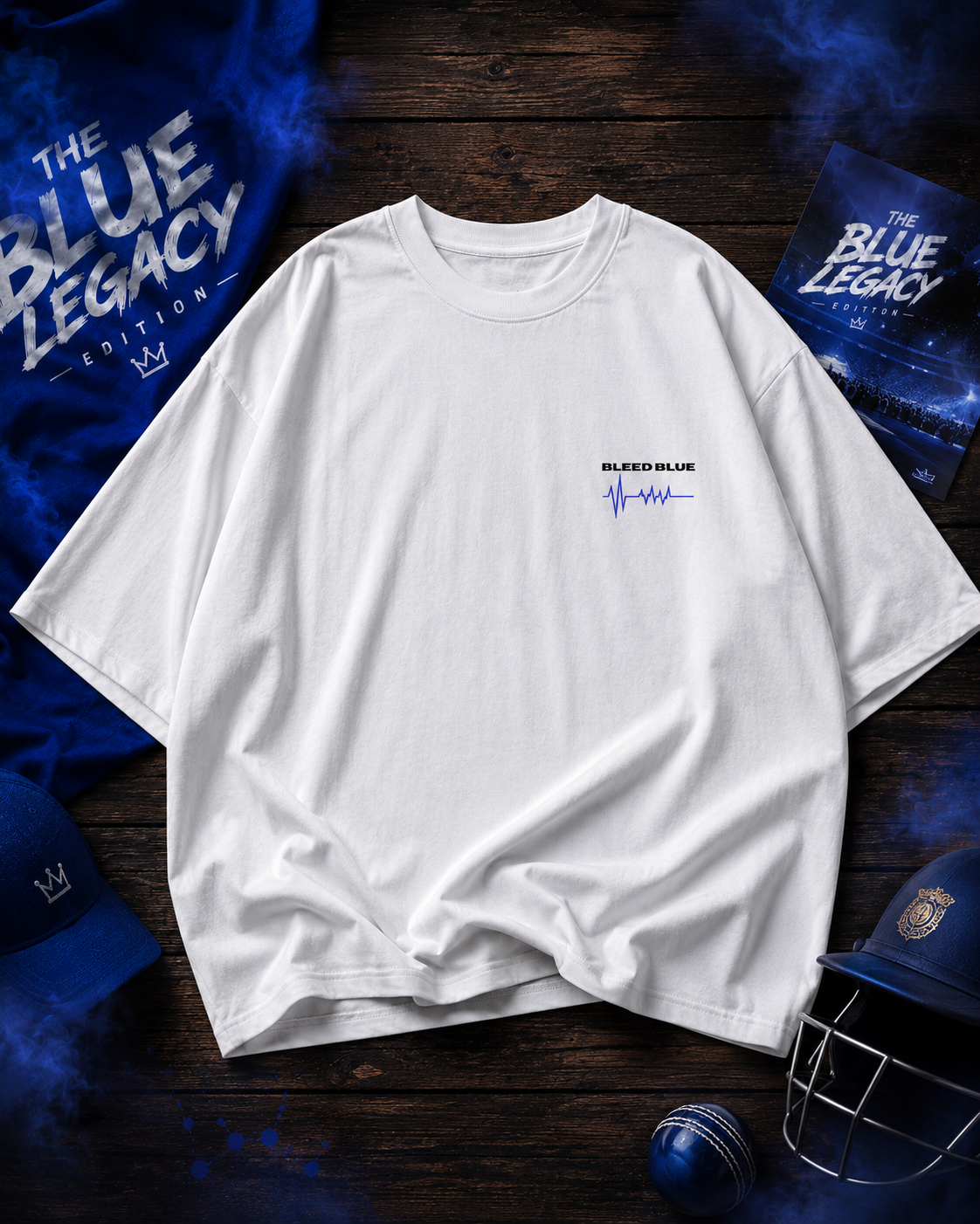 COLD BLEED BLUE PRINTED Uni-sex Oversized Classic T-Shirt