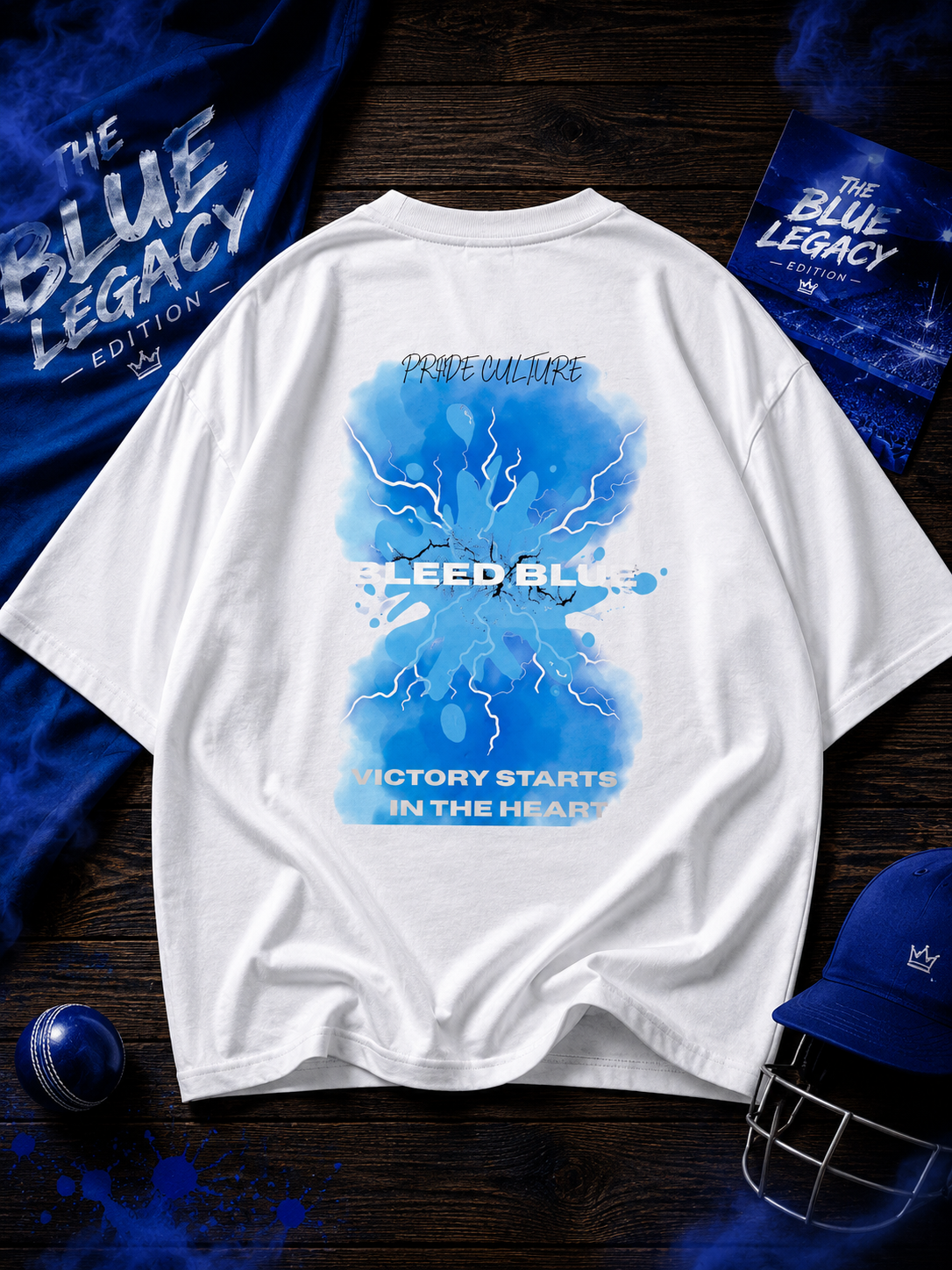 COLD BLEED BLUE PRINTED Uni-sex Oversized Classic T-Shirt