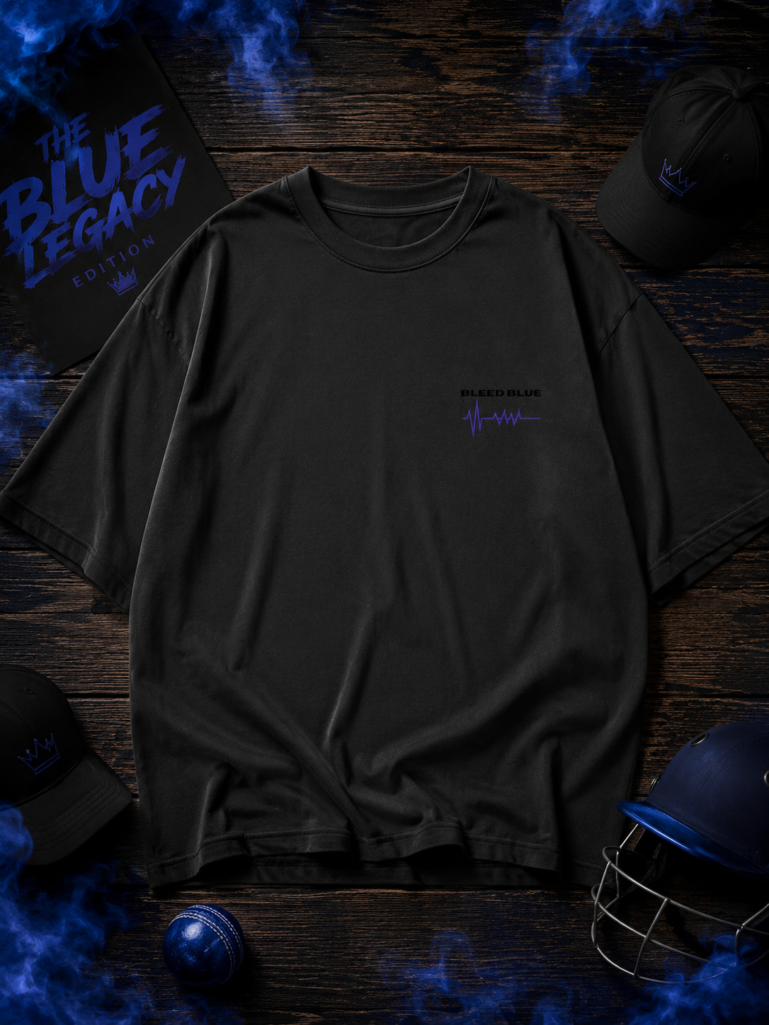COLD BLEED BLUE PRINTED Uni-sex Oversized Classic T-Shirt
