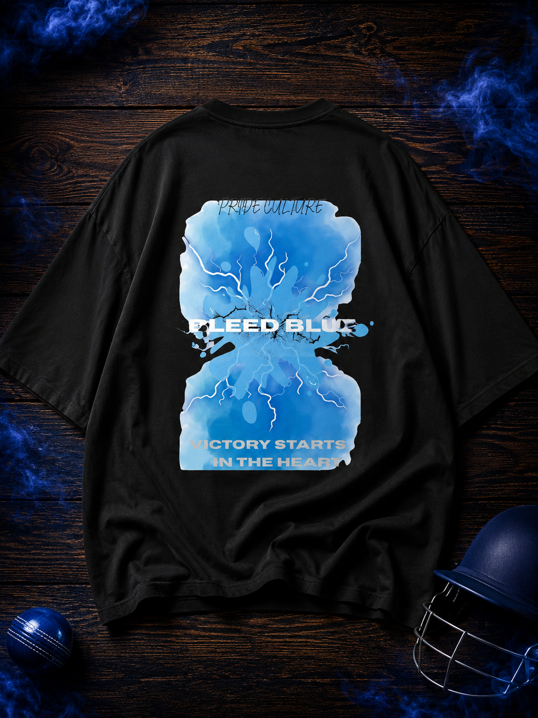 COLD BLEED BLUE PRINTED Uni-sex Oversized Classic T-Shirt