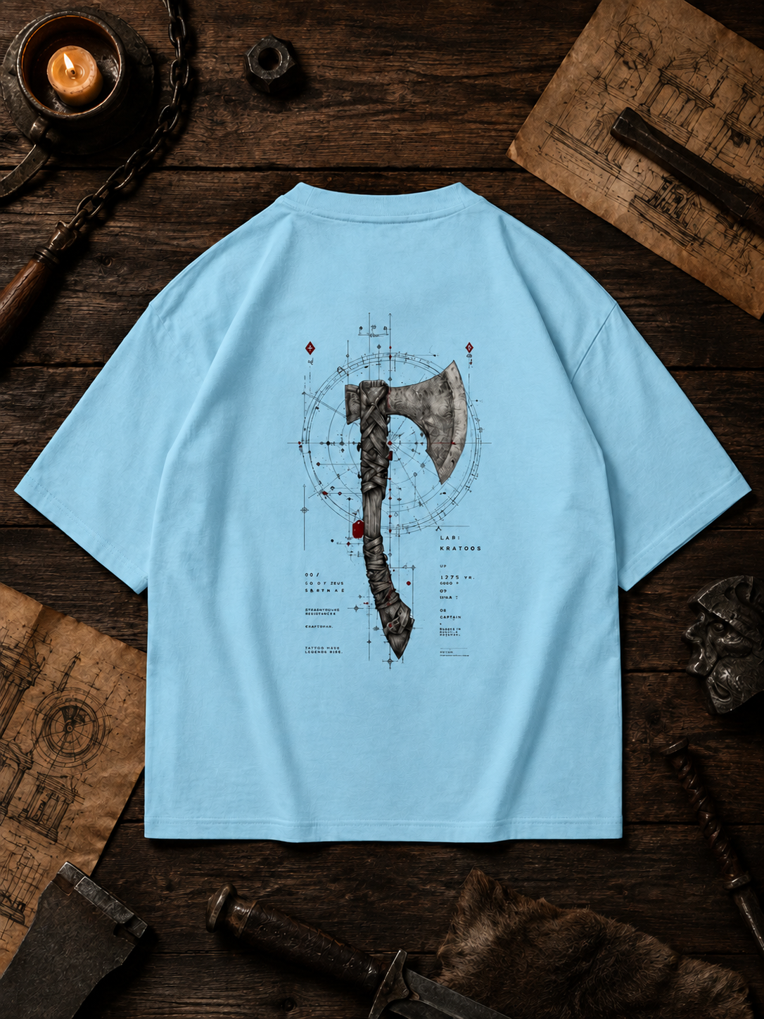 Axe Printed Unisex Oversized Classic T-Shirt