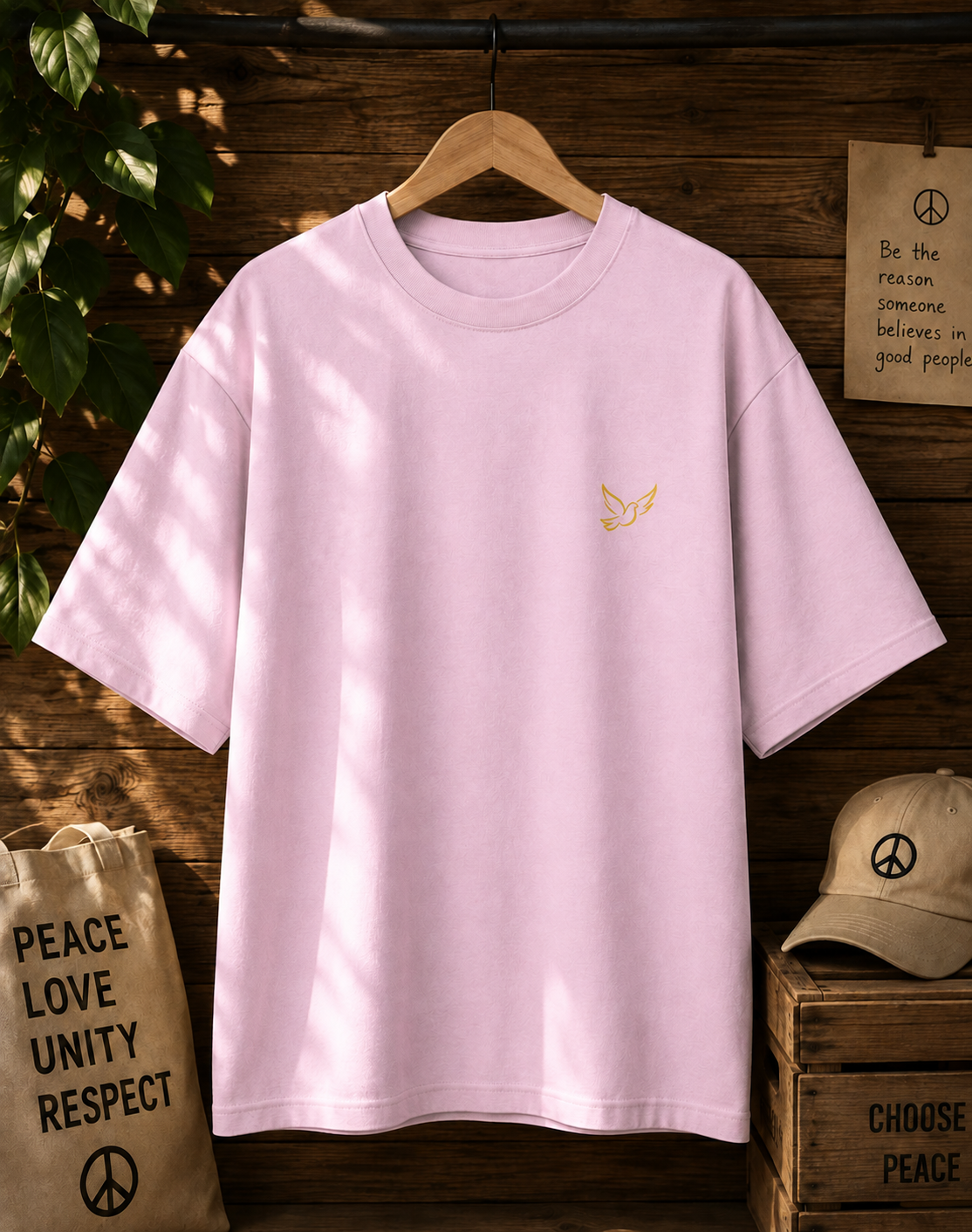 PEACE PRINTED Unisex Oversized Standard T-Shirt