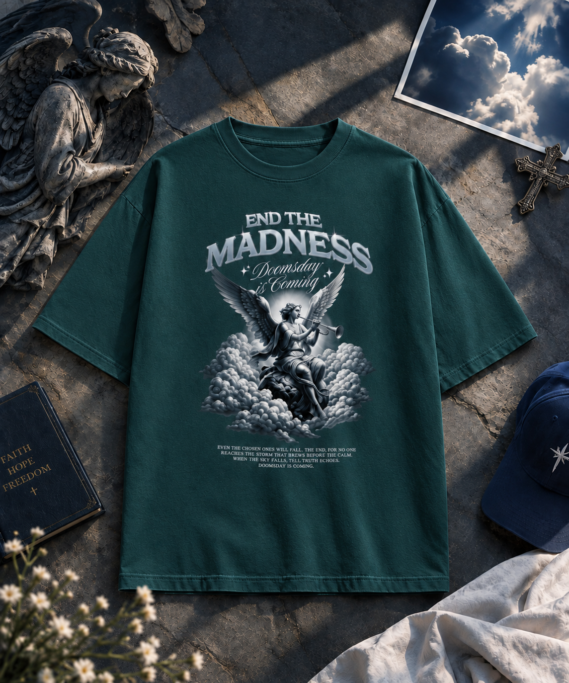 END THE MADNESS Printed Unisex Oversized Classic T-Shirt