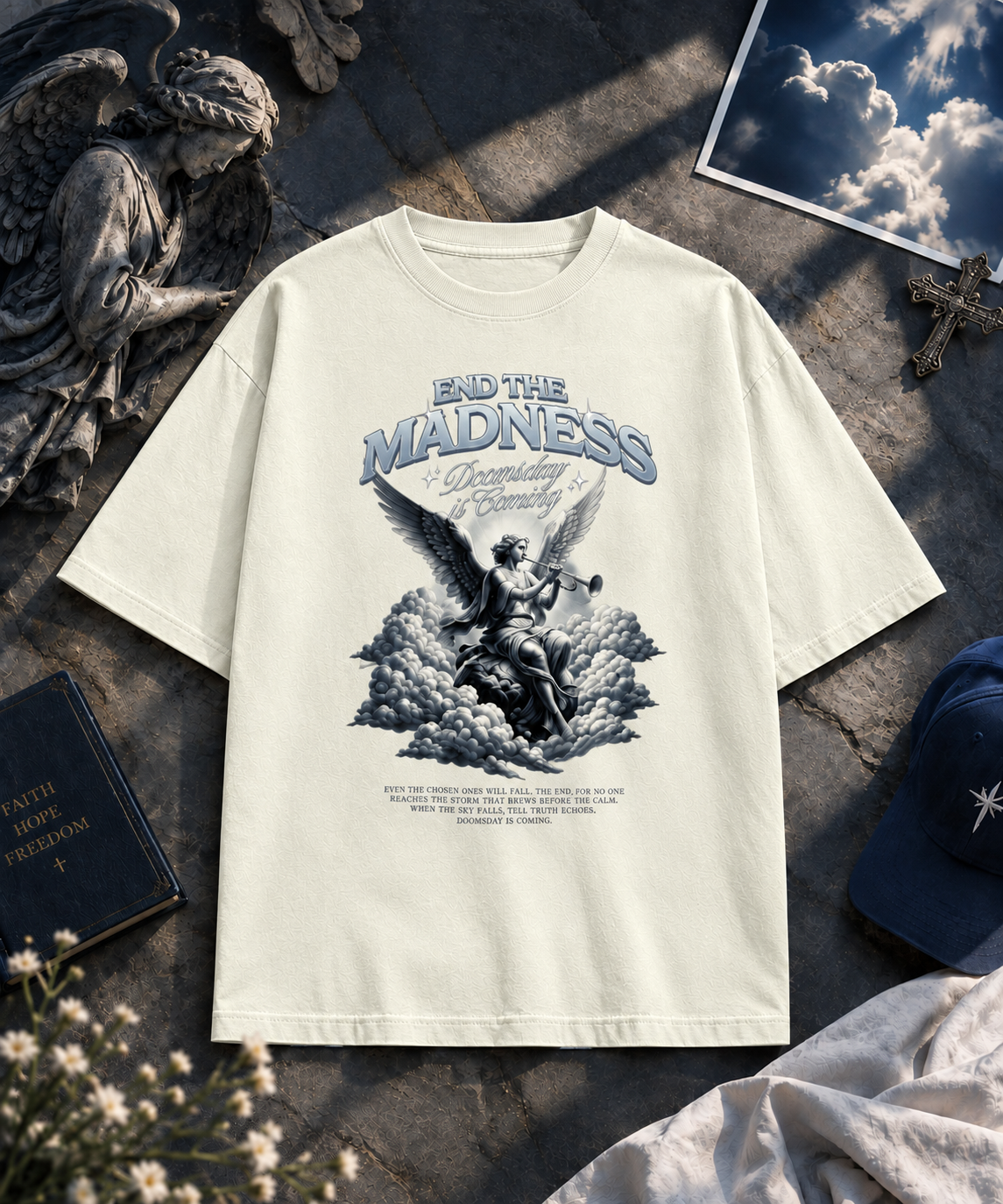 END THE MADNESS Printed Unisex Oversized Classic T-Shirt