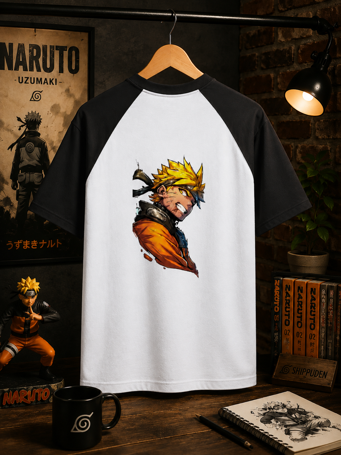 ANIME PRINTED Unisex Oversized Raglan
