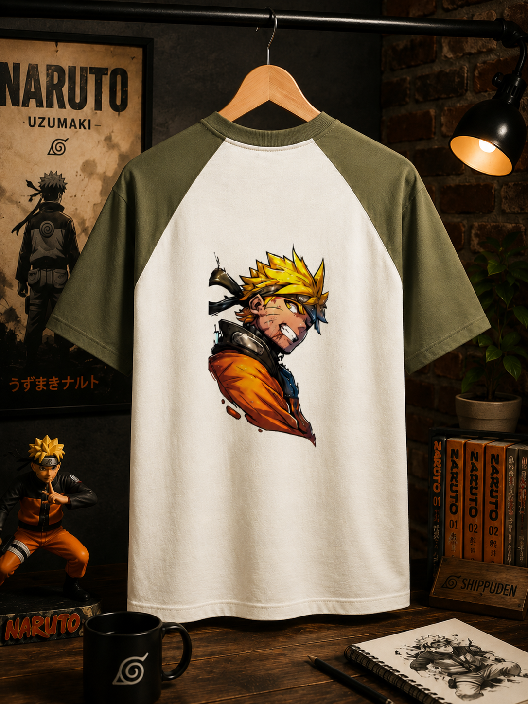 ANIME PRINTED Unisex Oversized Raglan