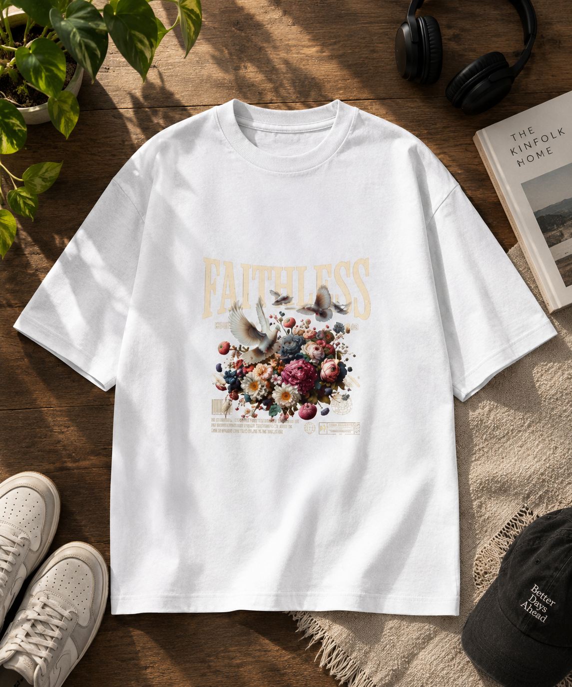 FAITHLESS Printed Unisex Oversized Classic T-Shirt