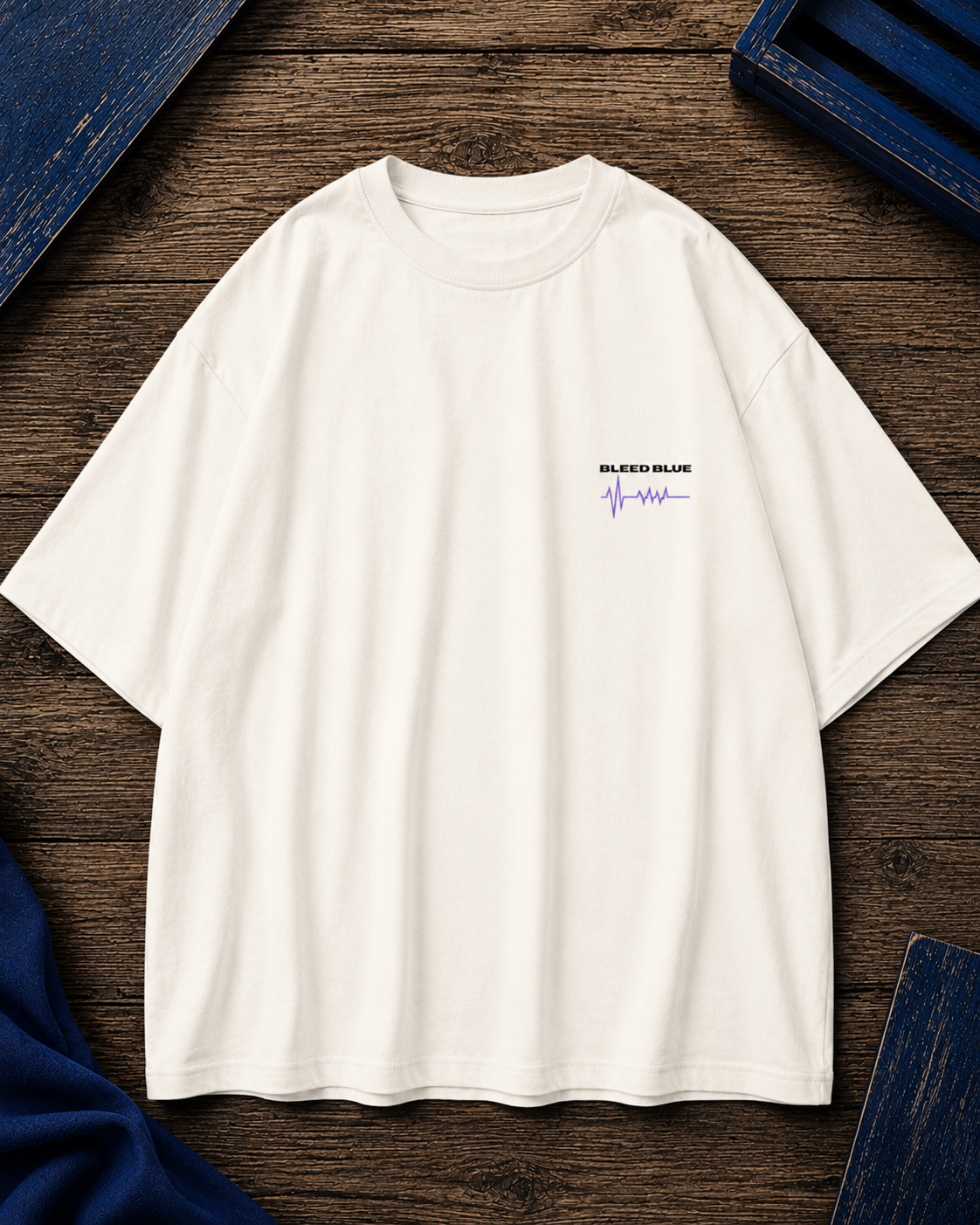 COLD BLEED BLUE PRINTED Uni-sex Oversized Classic T-Shirt