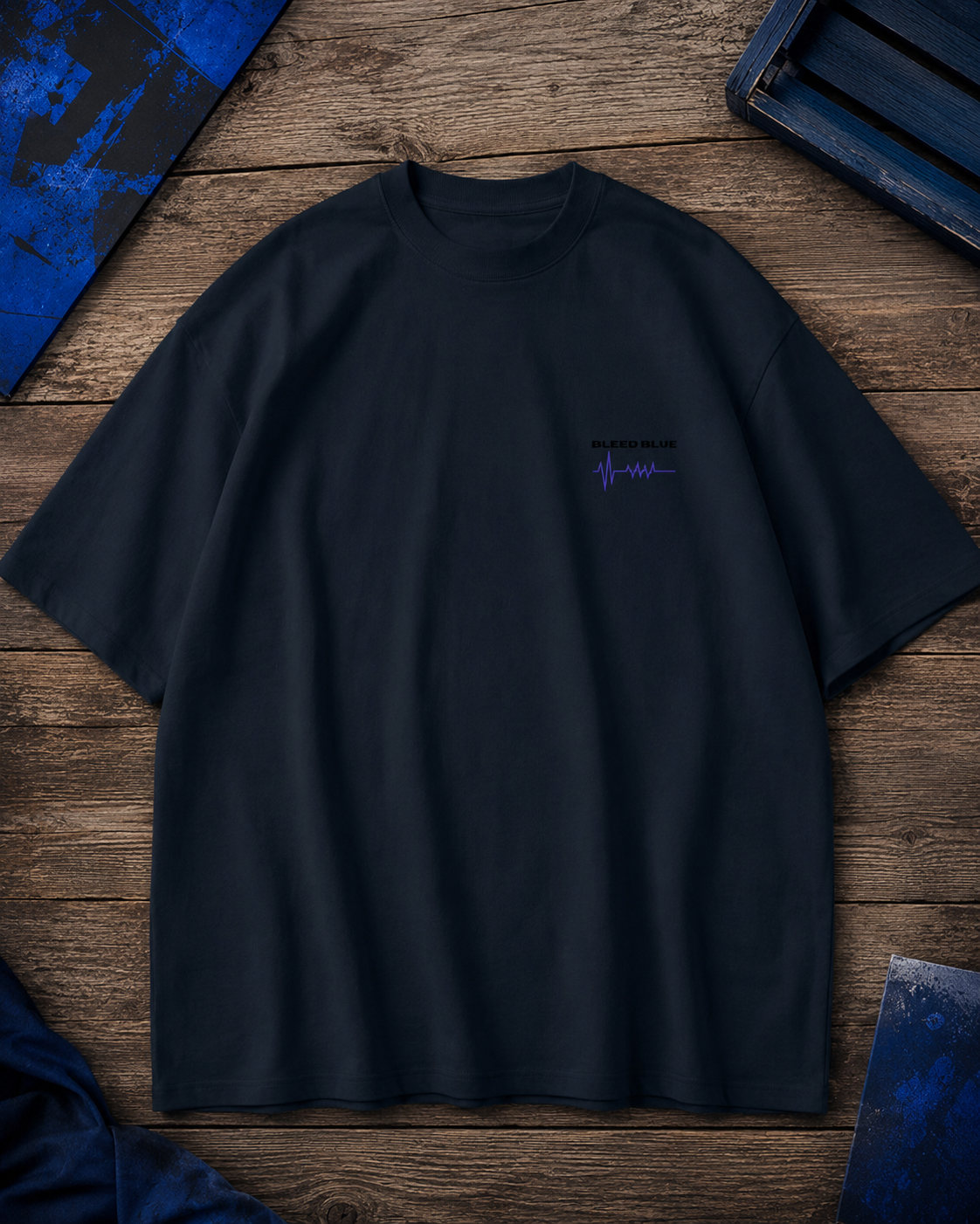 COLD BLEED BLUE PRINTED Uni-sex Oversized Classic T-Shirt