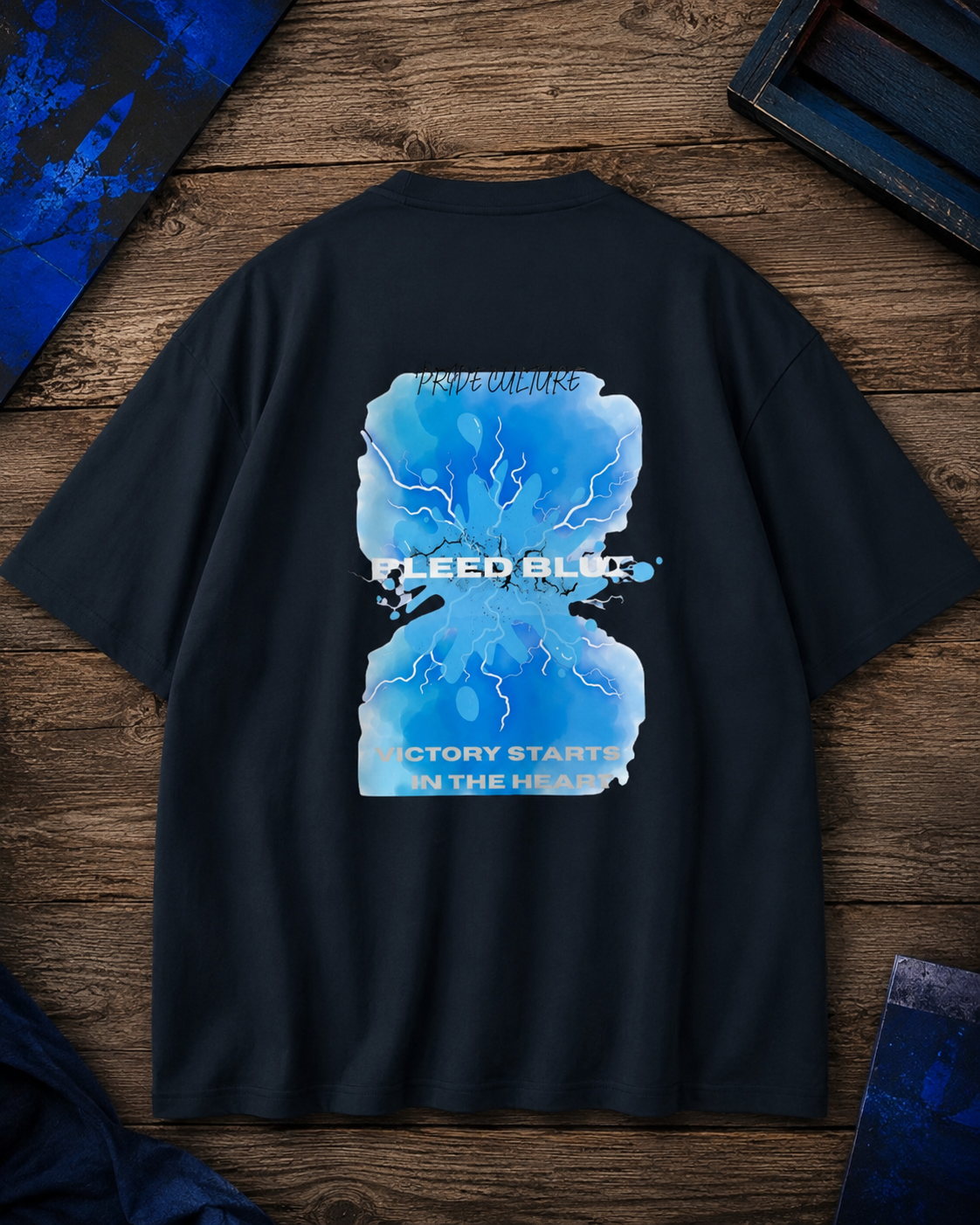 COLD BLEED BLUE PRINTED Uni-sex Oversized Classic T-Shirt