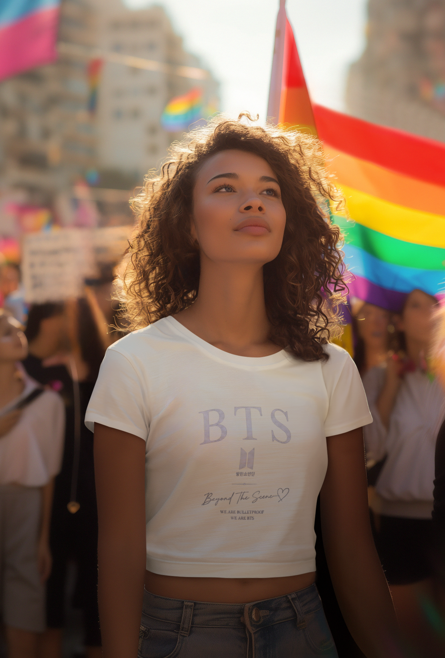 BTS PRINTED Crop Top