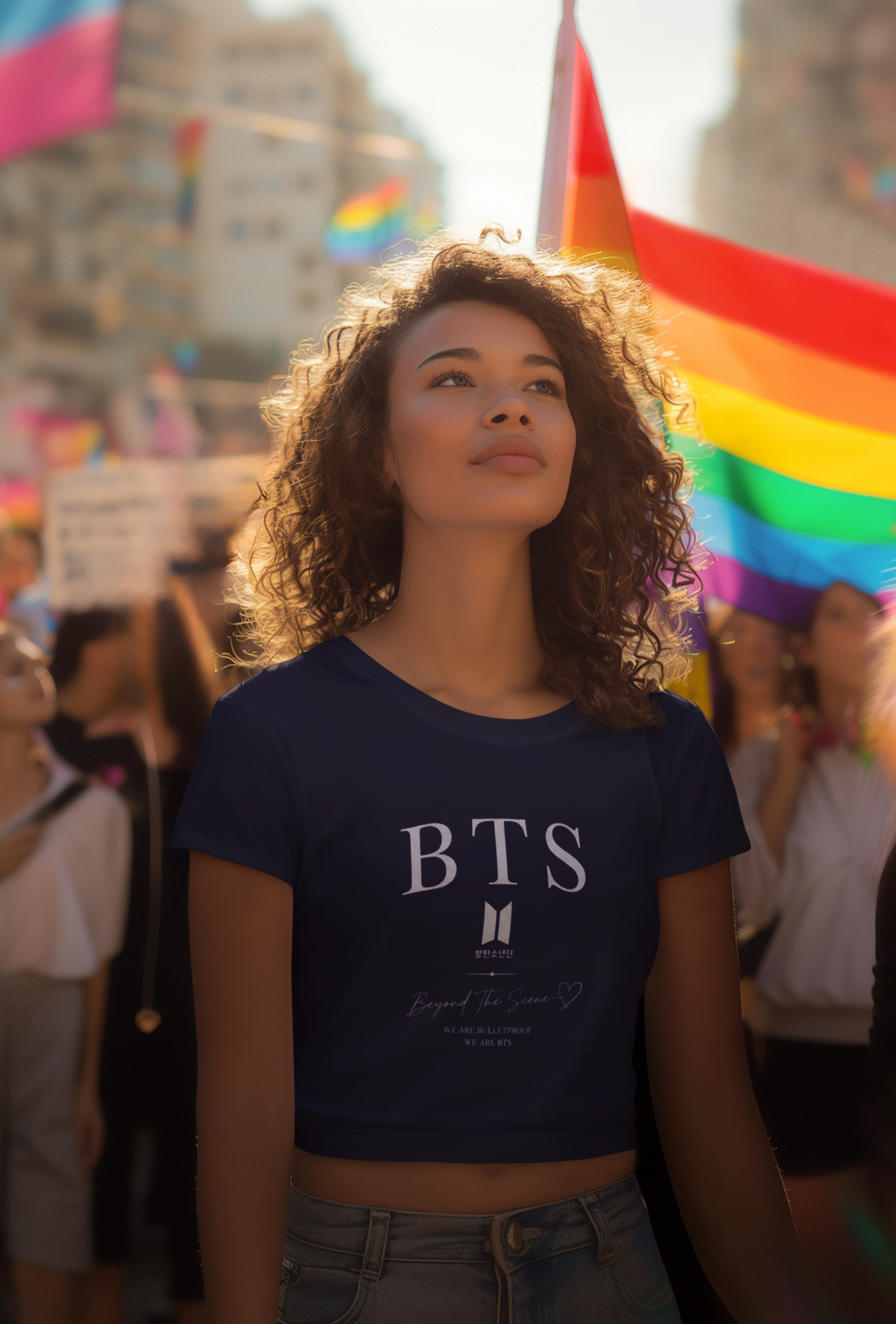 BTS PRINTED Crop Top