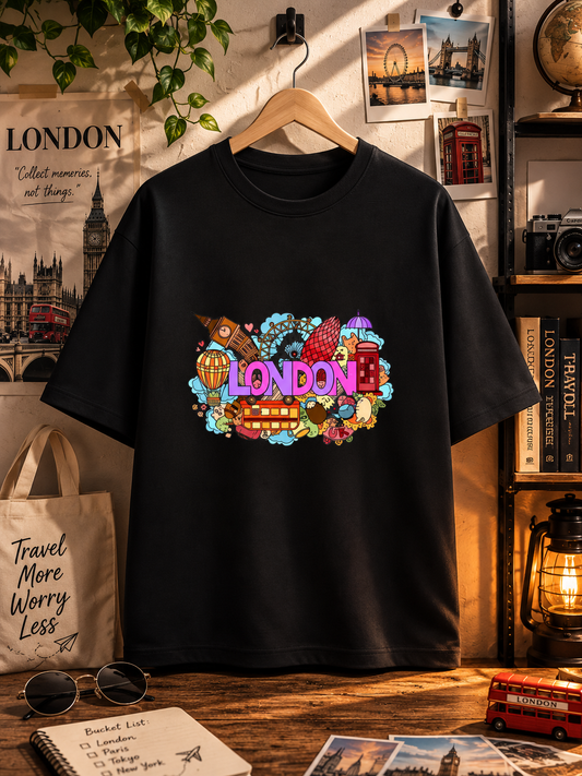LONDON FAMOUS ITEMS PRINTED Unisex Standard Crew T-Shirt