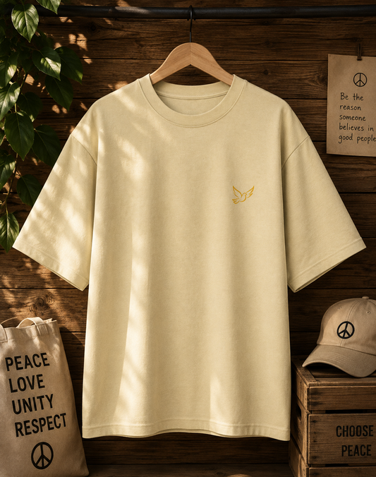 PEACE PRINTED Unisex Oversized Standard T-Shirt