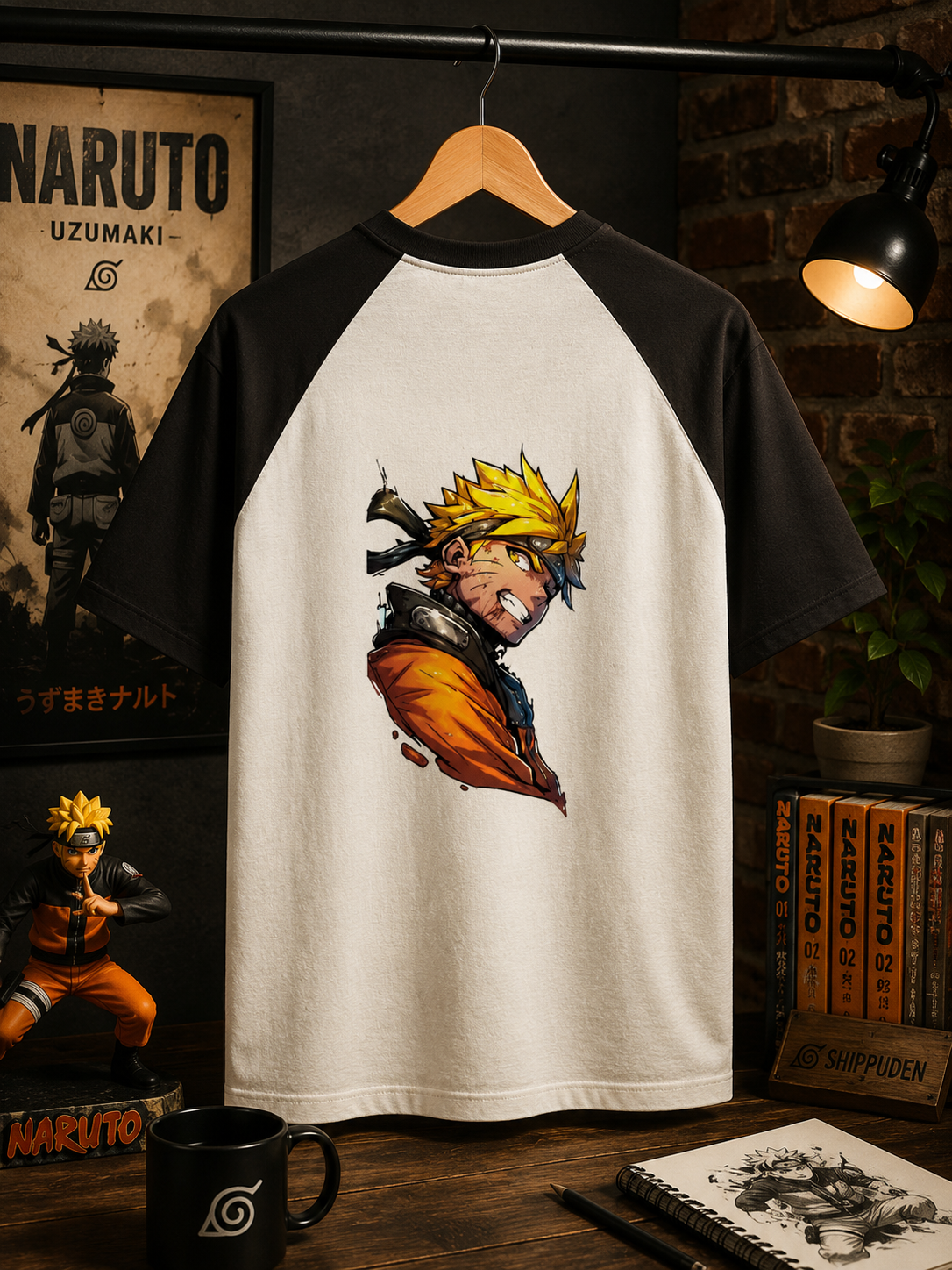 ANIME PRINTED Unisex Oversized Raglan