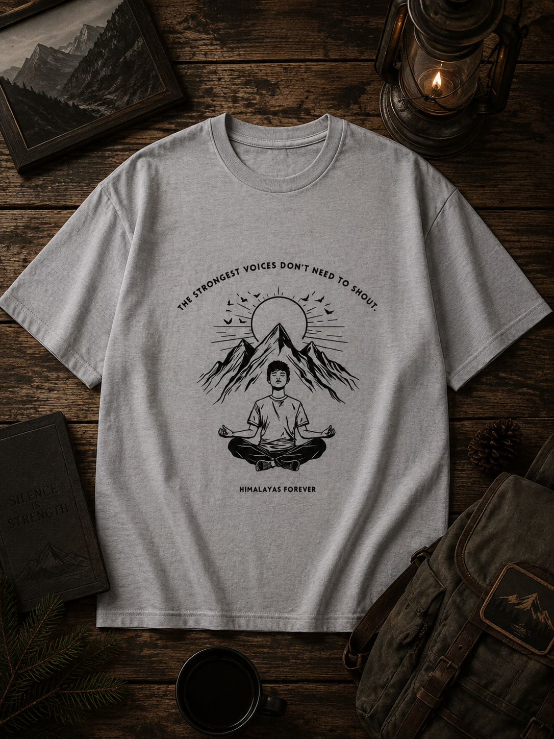 Himalayas Forever Printed Unisex Oversized Standard T-Shirt