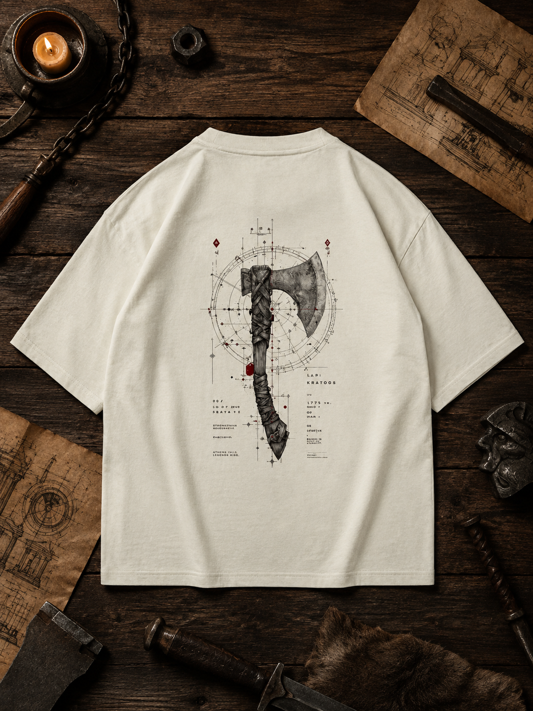 Axe Printed Unisex Oversized Classic T-Shirt