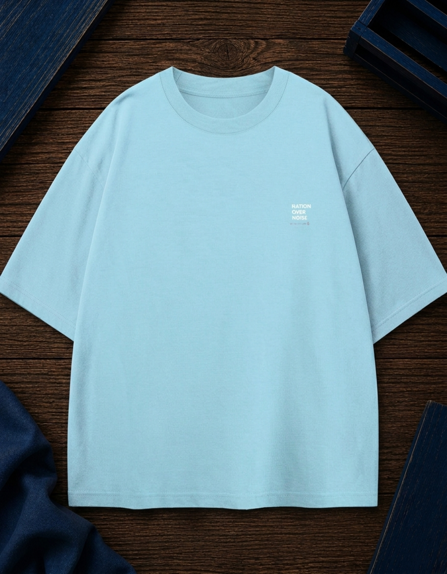 NATION OVER NOISE PRINTED Uni-sex Oversized Classic T-Shirt